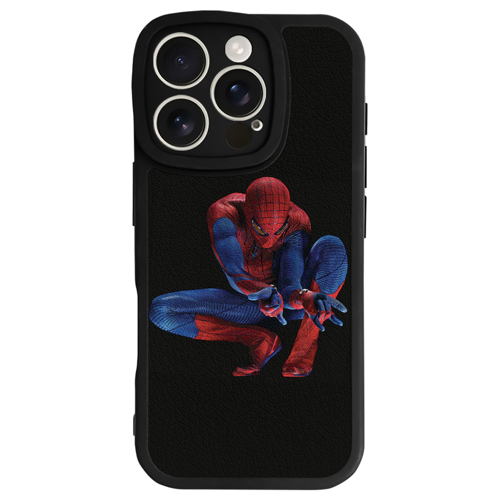 Spider Man スパイダーマン 【iPhone 16シリーズ対応】シリコンスマホケース（レザー調） 材質：シリコン